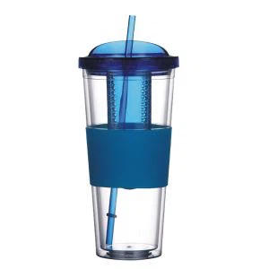 600ml / 20oz売れ筋ダブルウォールフルーツインフューザープラスチックタンブラー